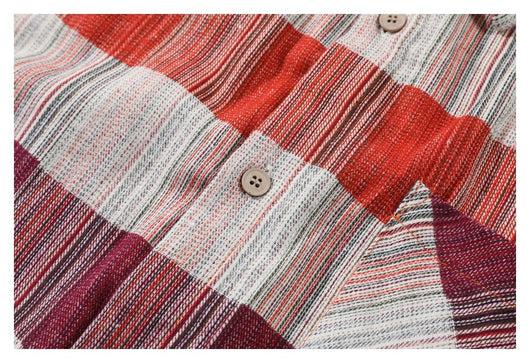Camisa Retro Holgada de Manga Larga a Rayas - Image 29