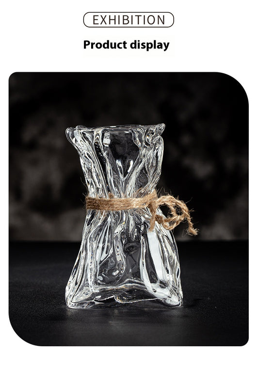 Vaso de Cristal Transparente con Diseño Origami - Image 18