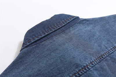 Camisa Denim Lavada con Bordado de Frutas - Manga Corta - Image 11