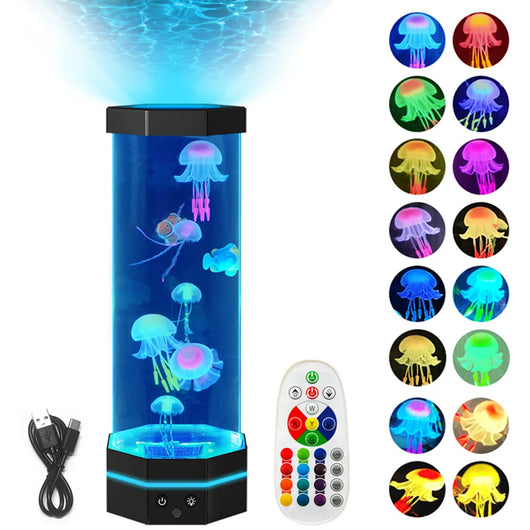 Lámpara Medusa Lava 17 Colores con Control Remoto - Luz Nocturna Proyectora USB - Image 15
