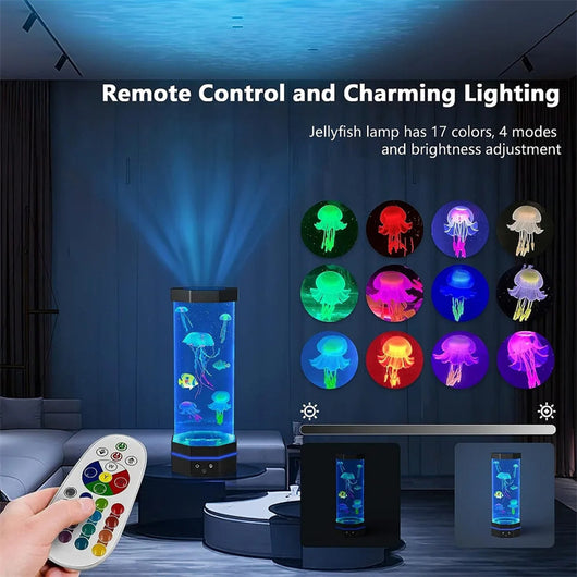 Lámpara Medusa Lava 17 Colores con Control Remoto - Luz Nocturna Proyectora USB - Image 17