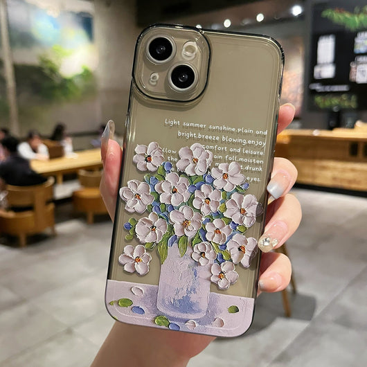 Funda Protectora Transparente Floral para Celular - Image 15