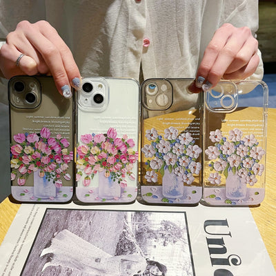Funda Protectora Transparente Floral para Celular - Image 20