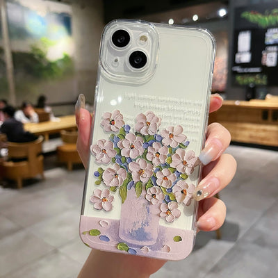 Funda Protectora Transparente Floral para Celular - Image 21