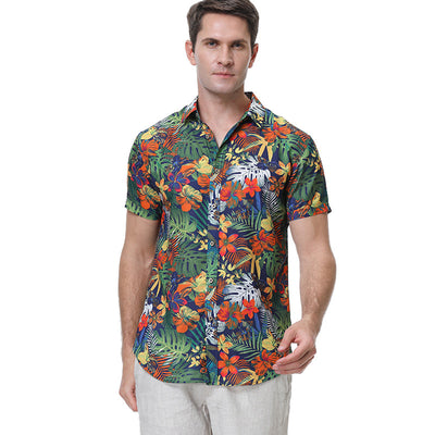 Camisa Hawaiana Estampada con Solapa para Hombre - Image 17