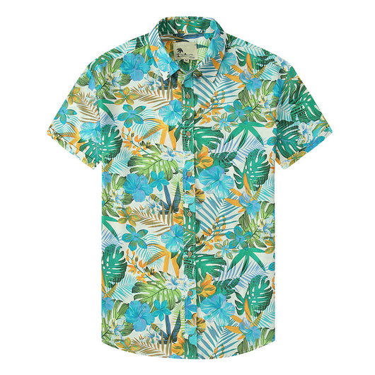 Camisa Hawaiana Estampada con Solapa para Hombre - Image 18