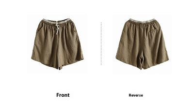 Shorts Retro de Lino Cintura Alta Holgados Efecto Adelgazante - Image 18