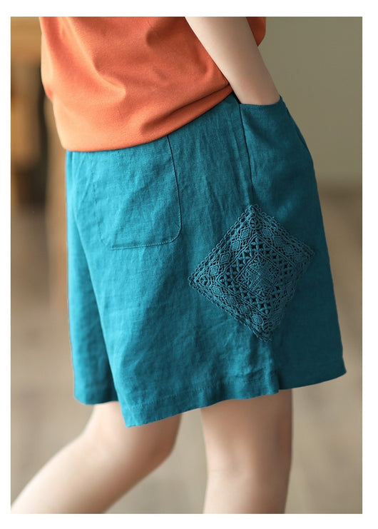 Pantalón Lino Ancho Cintura Alta con Encaje - Comodidad y Estilo Casual - Image 13
