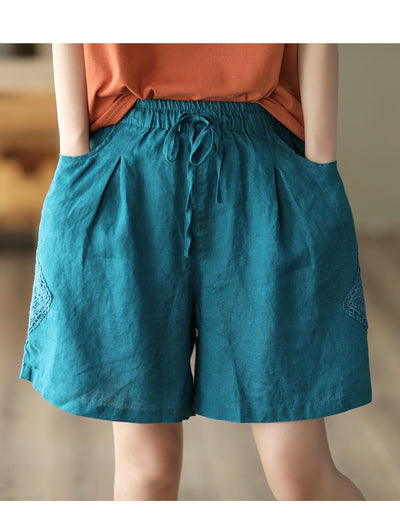 Pantalón Lino Ancho Cintura Alta con Encaje - Comodidad y Estilo Casual - Image 21