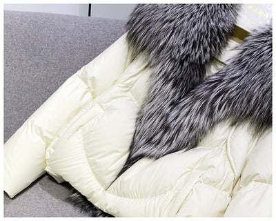 Chaqueta Corta de Plumón de Pato Blanco Premium - Image 37