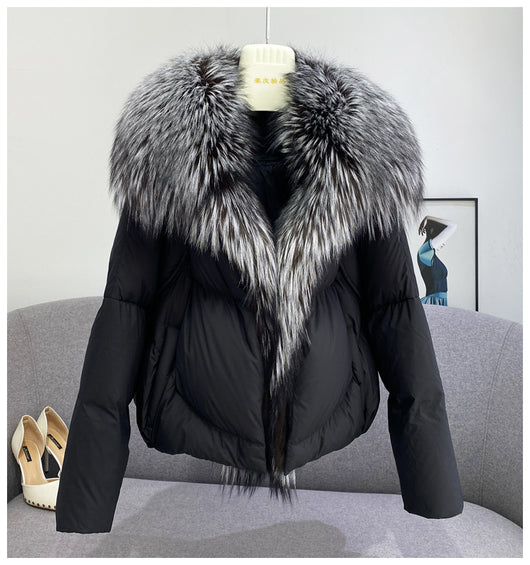 Chaqueta Corta de Plumón de Pato Blanco Premium - Image 39