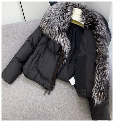 Chaqueta Corta de Plumón de Pato Blanco Premium - Image 40