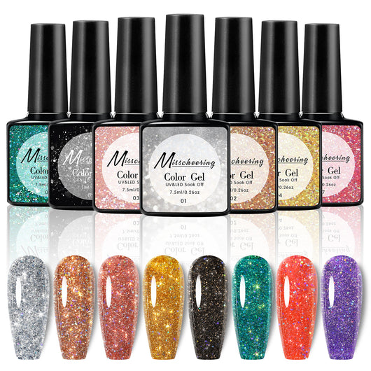 Esmalte de Uñas UV Láser con Lentejuelas Diamante Brillante - Image 21