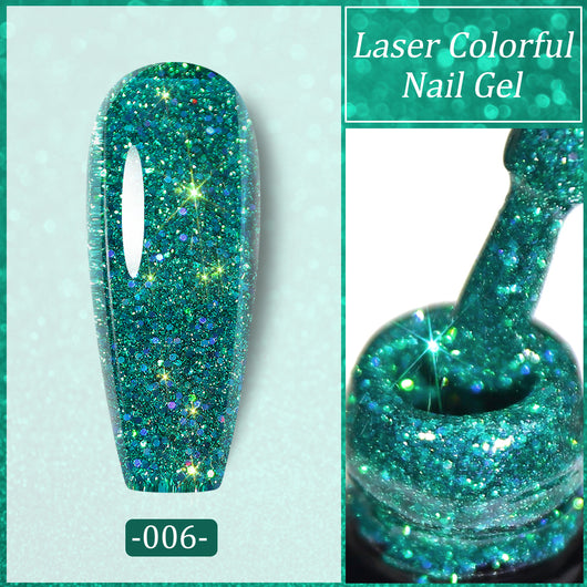 Esmalte de Uñas UV Láser con Lentejuelas Diamante Brillante - Image 27
