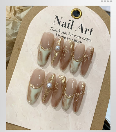 Uñas Postizas Diseño Otoño Invierno - Manicura Artesanal Lista para Usar - Image 7
