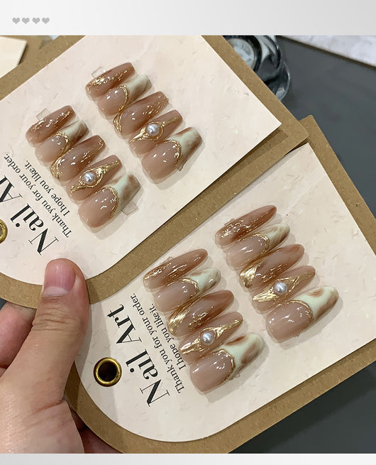 Uñas Postizas Diseño Otoño Invierno - Manicura Artesanal Lista para Usar - Image 9