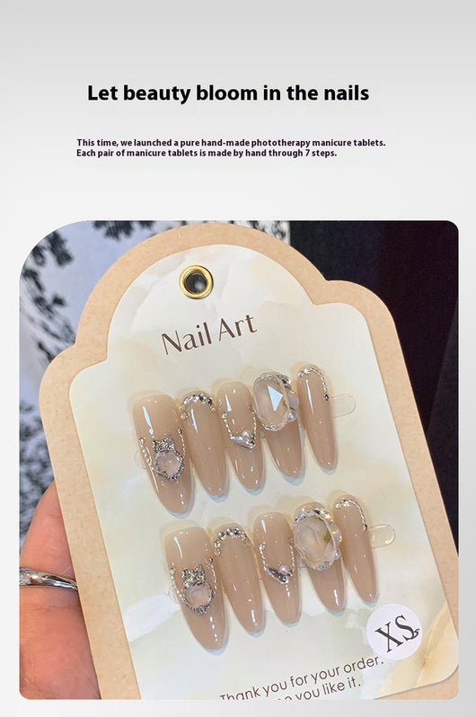 Uñas Postizas Desmontables Blancas para Otoño e Invierno - Image 18