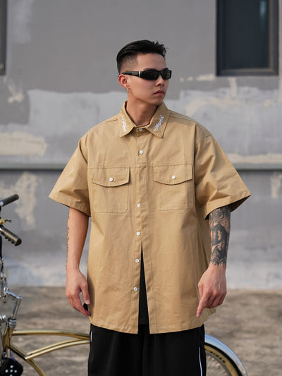 Camisa de Trabajo Rap Style con Bordado Exclusivo para Hombre - Image 32