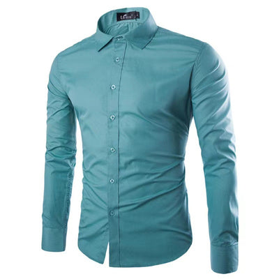 Camisa Polo Casual sin Planchado con Mangas Largas para Hombre - Image 34