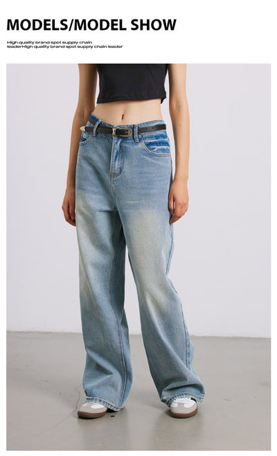 Jeans Rectos de Algodón Puro Blanco Brillante con Desgaste Artesanal - Image 13