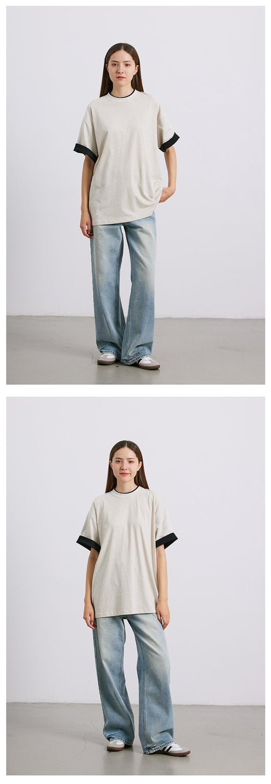 Jeans Rectos de Algodón Puro Blanco Brillante con Desgaste Artesanal - Image 18