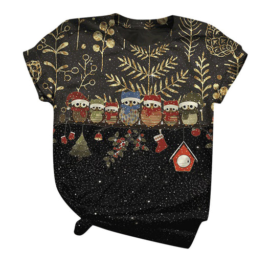 Playera Navideña Reno y Muñeco de Nieve para Hombre y Mujer