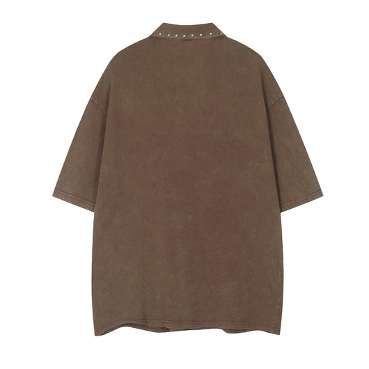 Polo Lavado y Desgastado para Hombre - Comodidad de Verano - Image 9