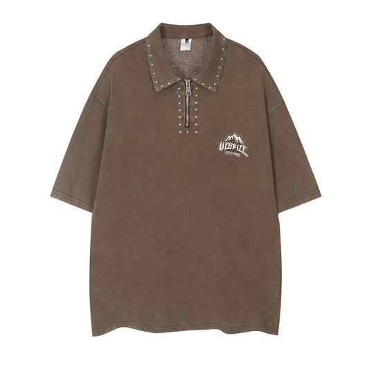 Polo Lavado y Desgastado para Hombre - Comodidad de Verano - Image 13