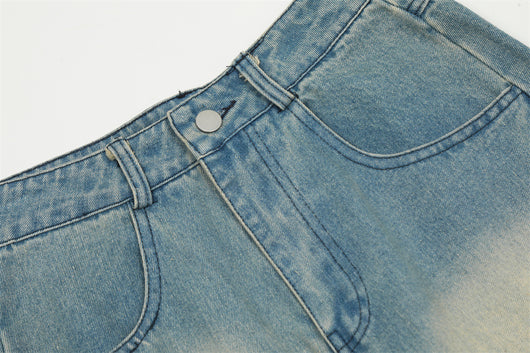 Jeans Rotos con Parches Bordados y Letras - Image 8