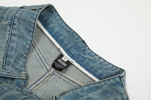 Jeans Rotos con Parches Bordados y Letras - Image 16