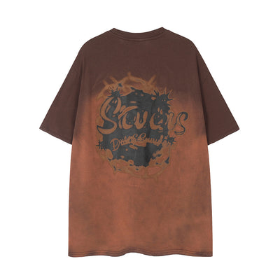 Playera Degradado Tie-Dye Manga Corta Estilo Relajado - Image 20