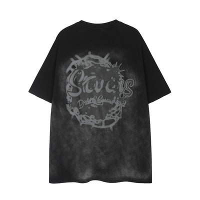 Playera Degradado Tie-Dye Manga Corta Estilo Relajado - Image 21