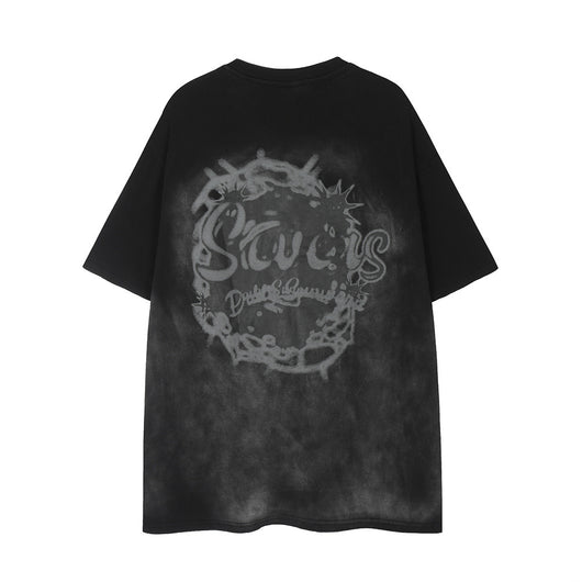 Playera Degradado Tie-Dye Manga Corta Estilo Relajado - Image 21