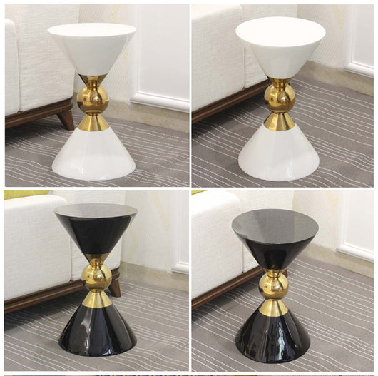 Mesa Auxiliar Minimalista Postmoderna de Acero Inoxidable - Estilo Chino Contemporáneo - Image 11