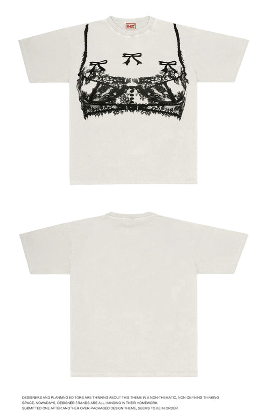 Blusa Gótica Blanca con Estampado Adorable - Image 9