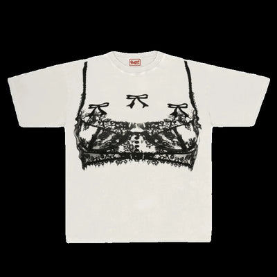 Blusa Gótica Blanca con Estampado Adorable - Image 11