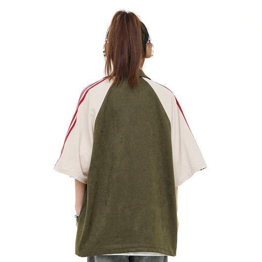 Camisa Raglan Suelta con Combinación de Colores - Image 19