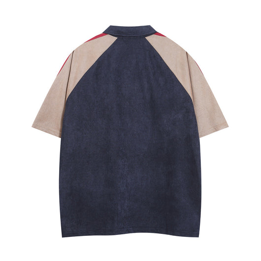 Camisa Raglan Suelta con Combinación de Colores - Image 23