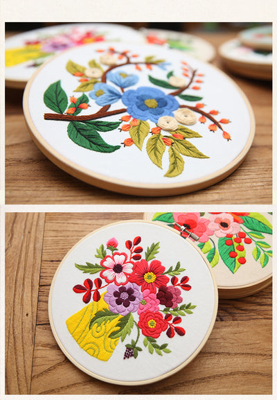 Kit de Costura para Cuadro Tridimensional con Flores Artesanales - Image 46