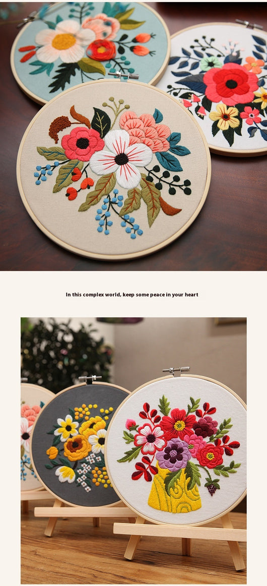 Kit de Costura para Cuadro Tridimensional con Flores Artesanales - Image 47