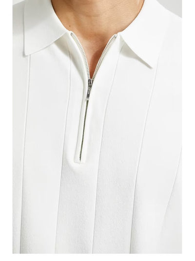 polo shirt, polo shirt, white, brown, casual - Image 12