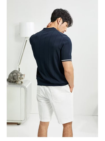 polo shirt, polo shirt, white, brown, casual - Image 15