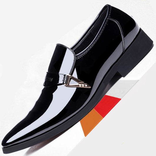 Zapatos de Cuero Brillante para Hombre - Diseño Moderno y Versátil - Image 11
