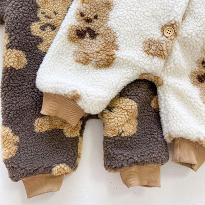 Mameluco de Bebé Otoño Invierno Estilo Coreano con Pelaje de Cordero - Image 17