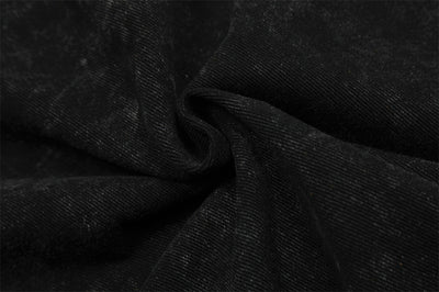 Camisa de Mezclilla Desgastada de Manga Corta - Image 10