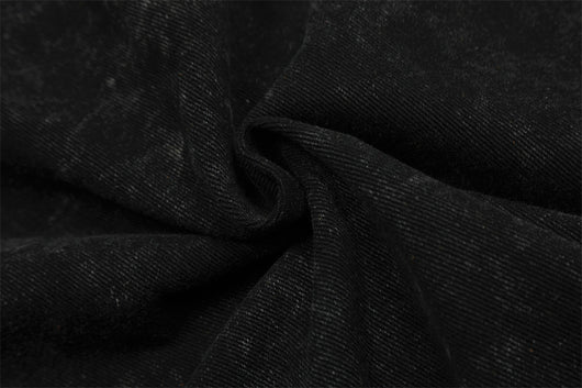 Camisa de Mezclilla Desgastada de Manga Corta - Image 10