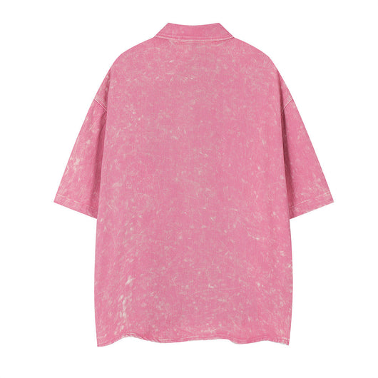 Camisa de Mezclilla Desgastada de Manga Corta - Image 11