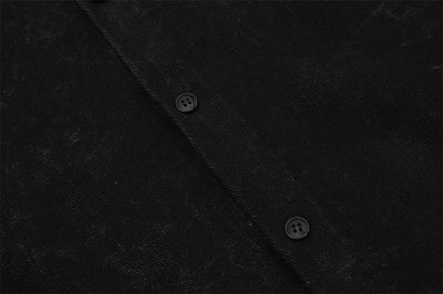 Camisa de Mezclilla Desgastada de Manga Corta - Image 14