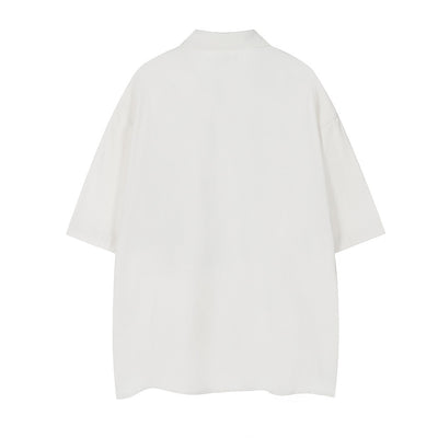 Polo Casual Bordado Suelto para Verano - Image 8