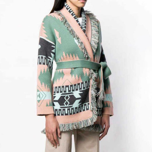 Suéter Bohemio de Cachemira con Flecos - Image 8
